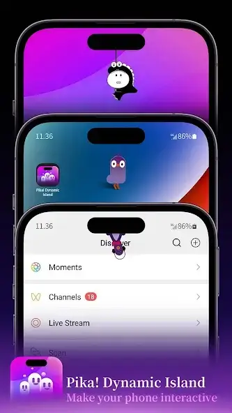 تحميل تطبيق Pika Dynamic Island مهكر Apk للاندرويد 2025 اخر اصدار مجانا